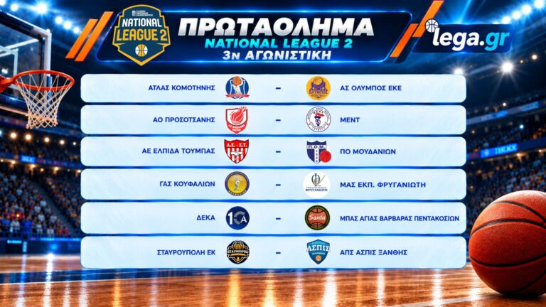 National League 2: Μεγάλα παιχνίδια και δυνατές αναμετρήσεις στην 3η αγωνιστική